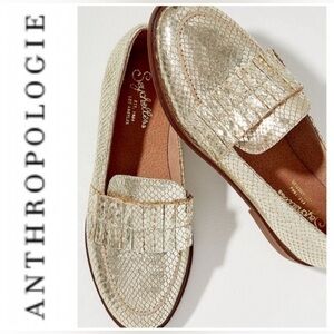 Seychelles Gold Loafers with Metallic Finish